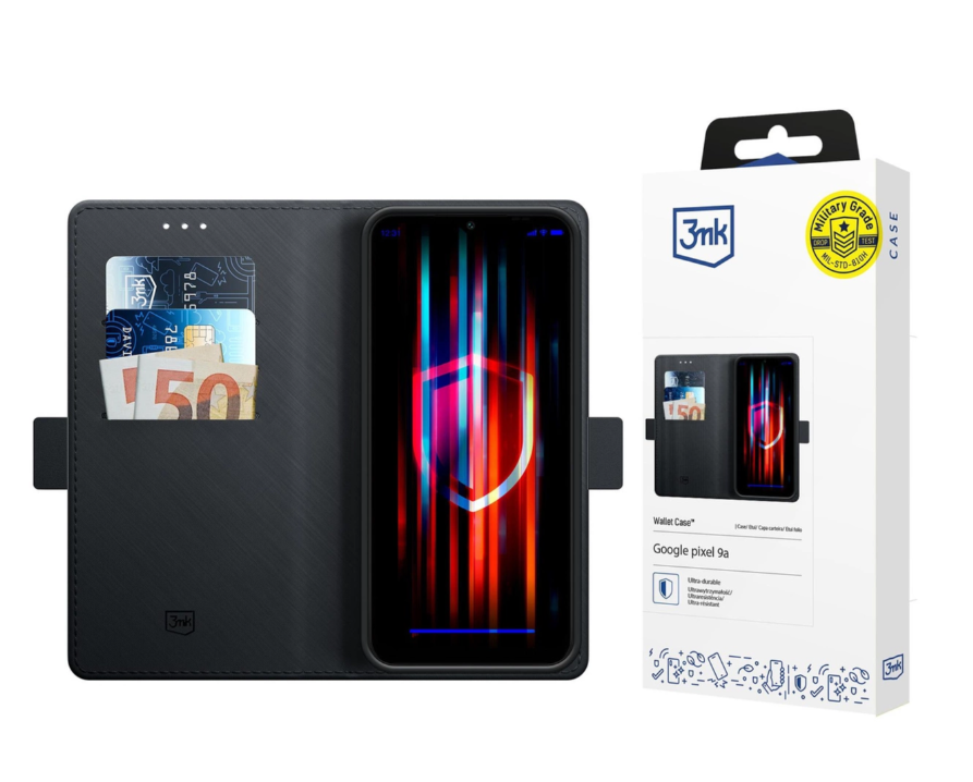 Ümbris kaanega 3mk Wallet Google Pixel 9A (must)