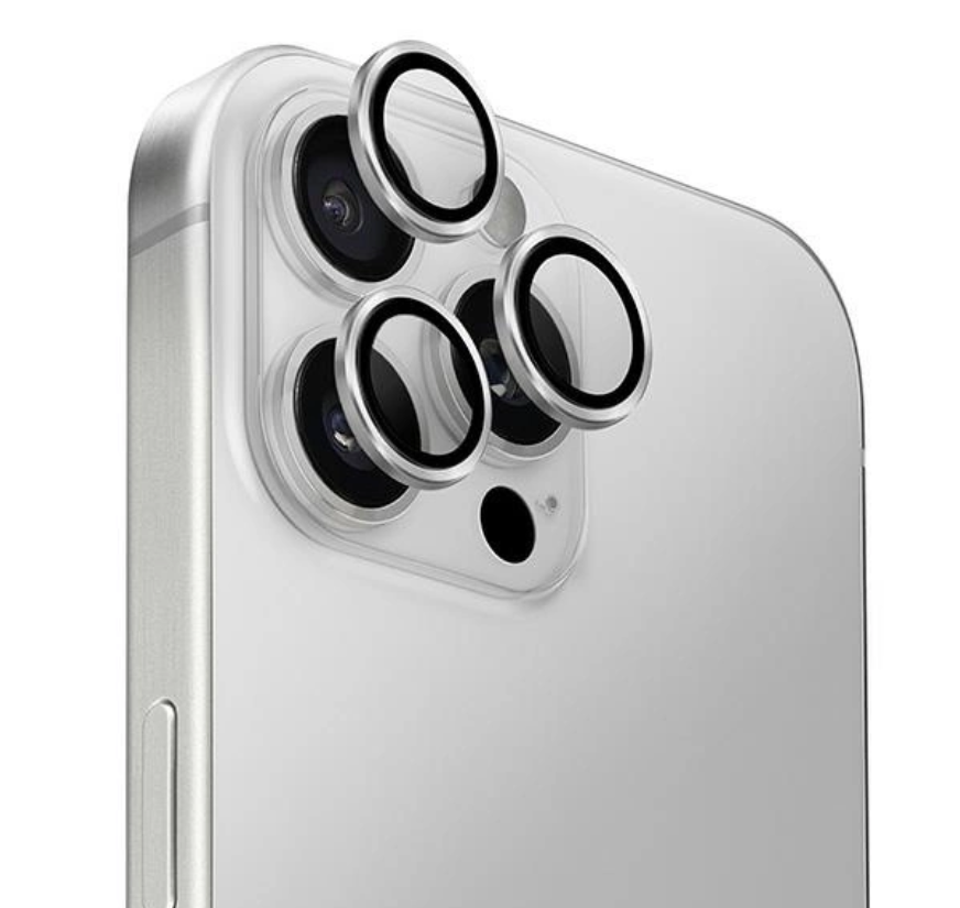 Kaitseklaas Uniq Optix tagakaamerale iPhone 15 Pro / 15 Pro Max / 16 Pro / 16 Pro Max / 17 Pro / 17 Pro Max (hõbe)