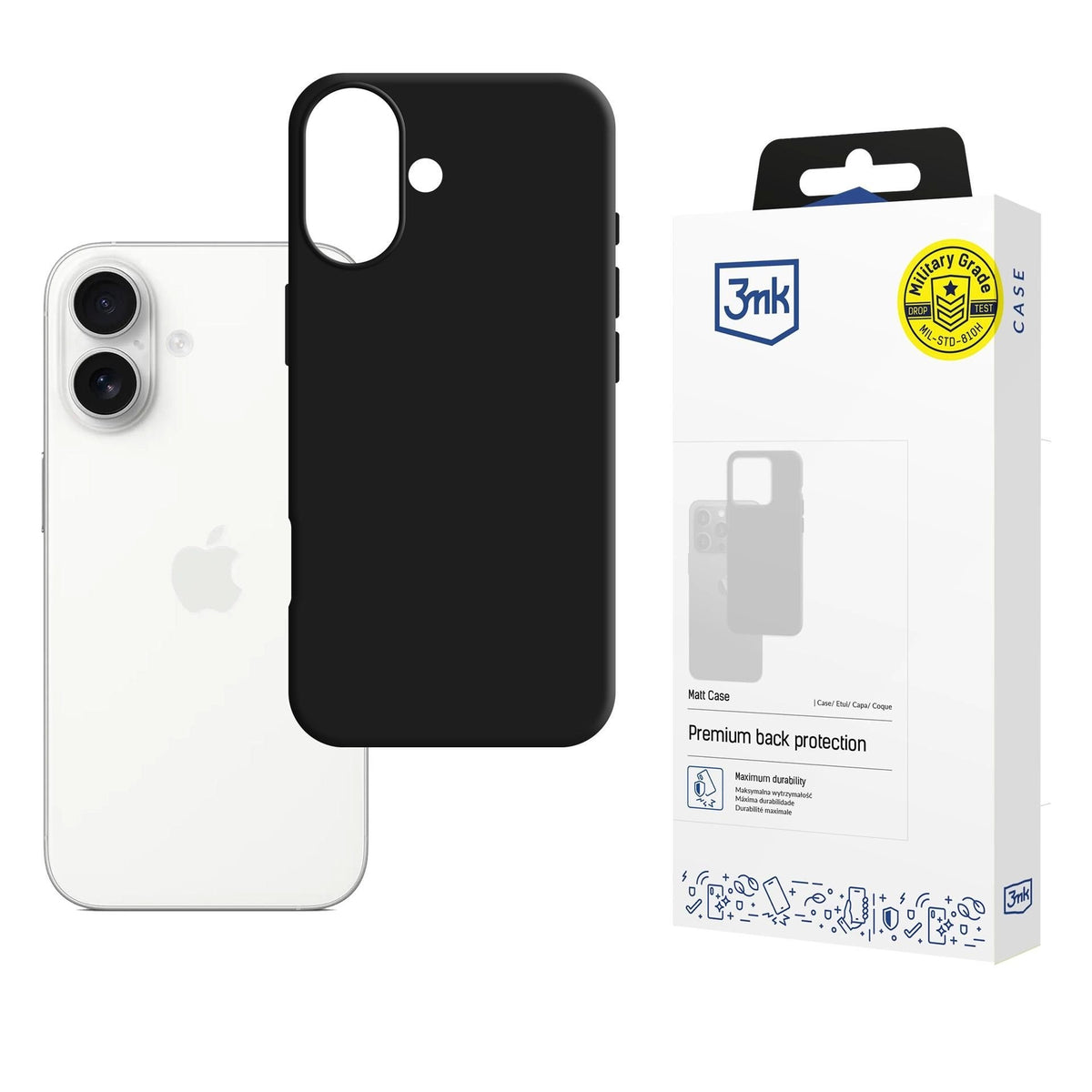 Ümbris Matt 3mk iPhone 17 (must)