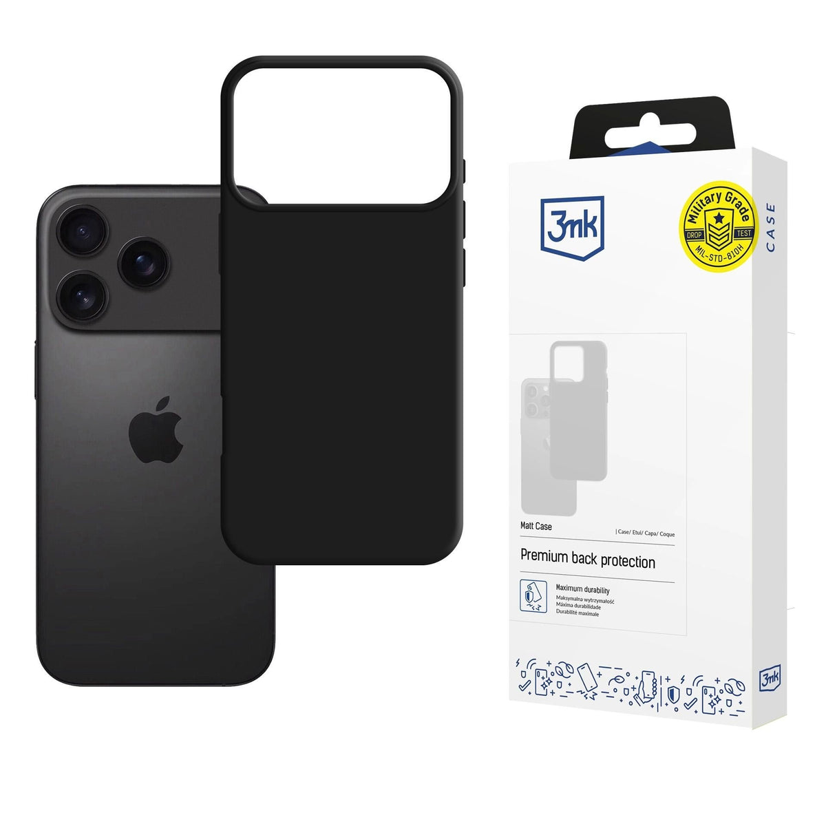 Ümbris Matt 3mk iPhone 17 Pro (must)
