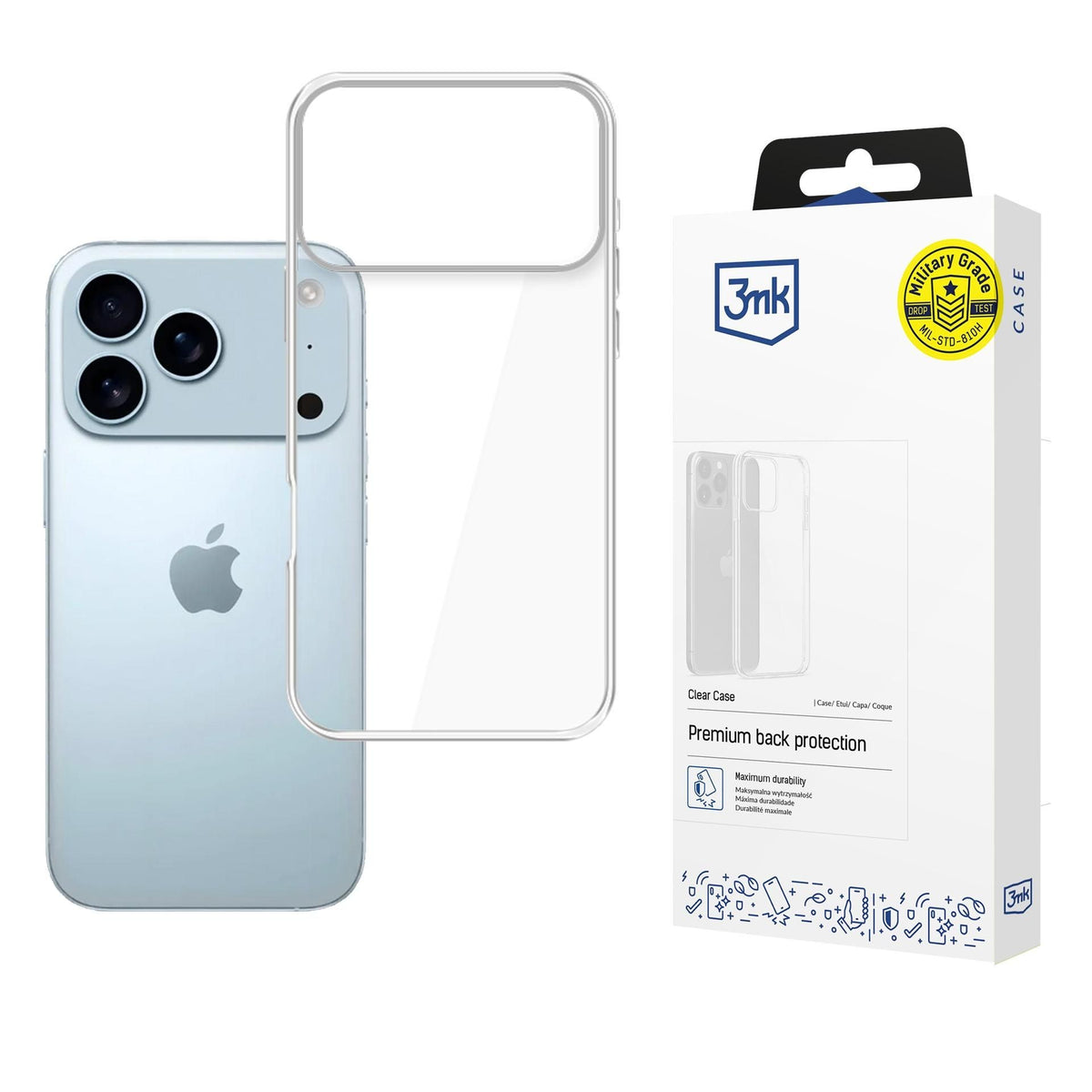 Silikoon 3mk Clear Case 1,2mm Apple iPhone 17 Pro (läbipaistev)