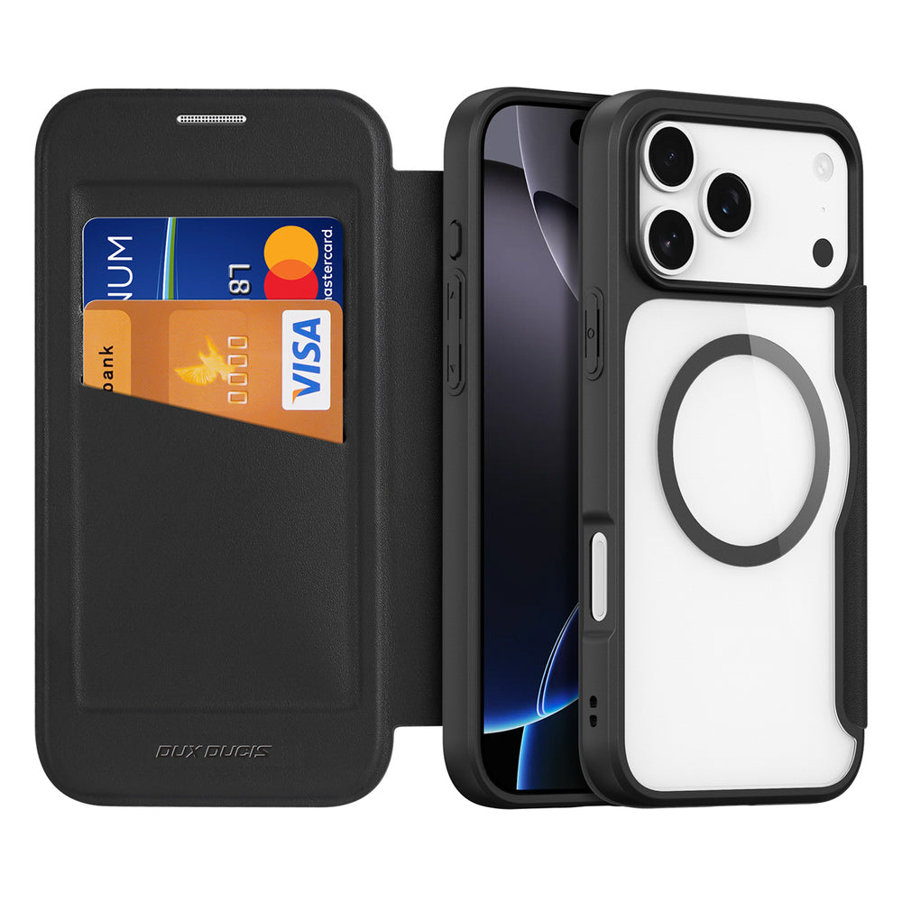 Ümbris kaanega Dux Ducis Skin X Pro iPhone 17 Pro (must)