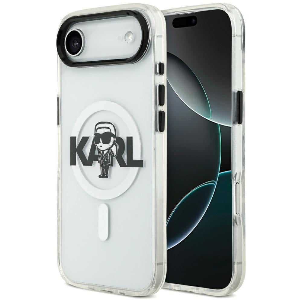 Karl Lagerfeld IML Karl Sketch Logo MagSafe Case for iPhone 17 Air (läbipaistev)