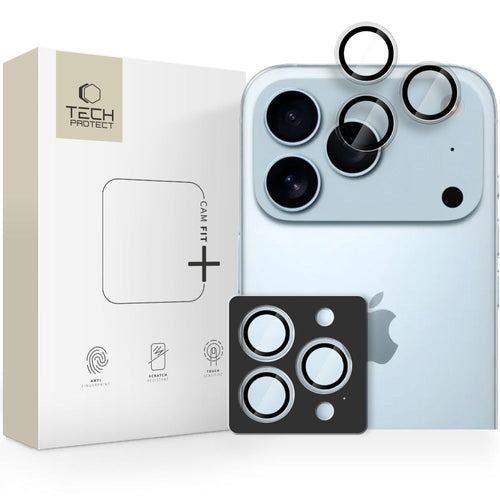 Kaitseklaas Tech-Protect tagakaamerale iPhone 14 Pro/ 14 Pro Max/ 15 Pro/ 15 Pro Max/ 16 Pro/ 16 Pro Max/ 17 Pro/ 17 Pro Max (läbipaistev)