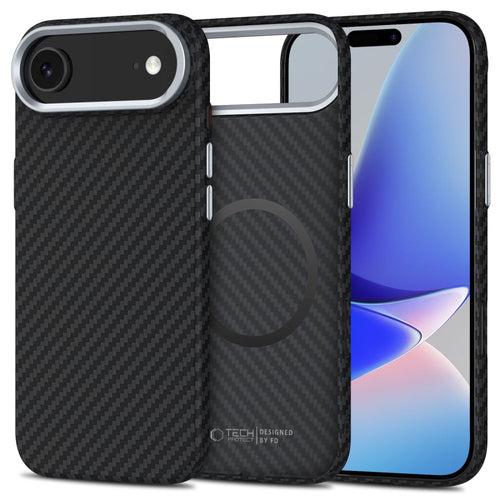 Ümbris Tech-Protect Ion Carbon Style MagSafe iPhone 17 Air (must)