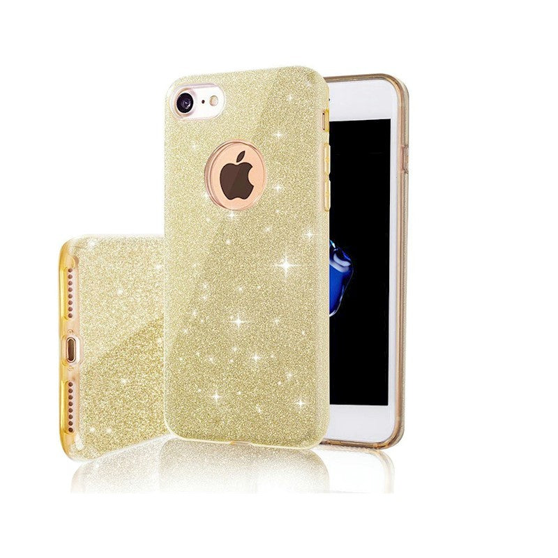 Silikoon 3 in 1 Iphone iPhone 7 / 8 / SE 2020 / SE 2022 (kuldne glitter)