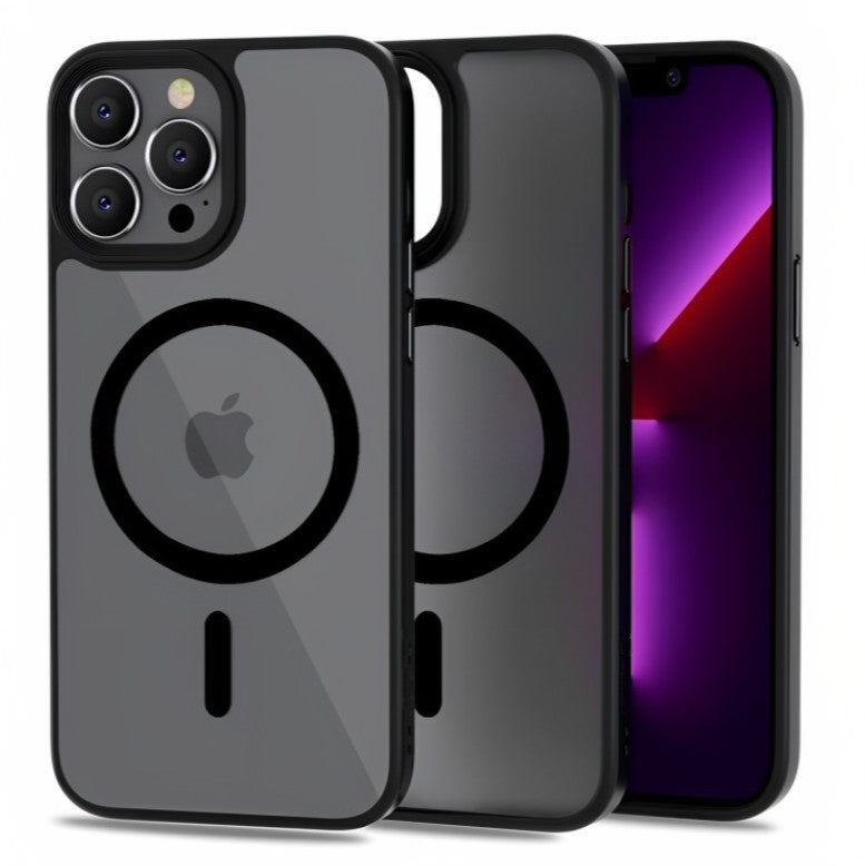 Ümbris Reach Matte MagSafe Apple iPhone 12/ 12 Pro (läbipaistev / must)
