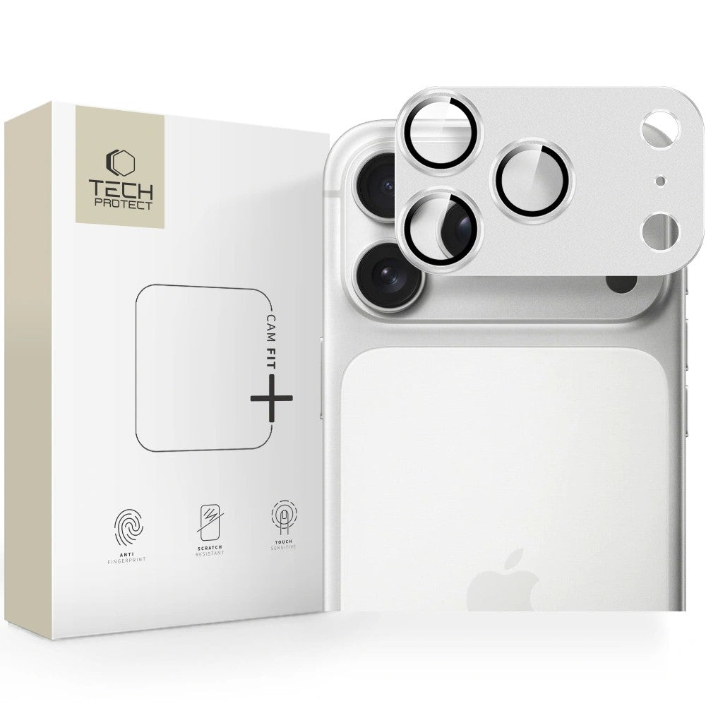 Kaitseklaas Tech-Protect CamFull Fit+ tagakaamerale iPhone 17 Pro (hõbe)