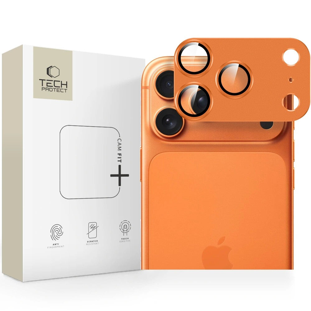 Kaitseklaas Tech-Protect CamFull Fit+ tagakaamerale iPhone 17 Pro Max (oranž)