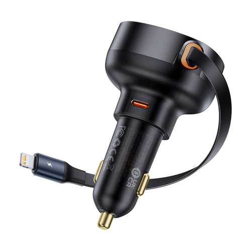 Autolaadija Baseus Enjoyment Pro + juhe Lightning 60W (must)