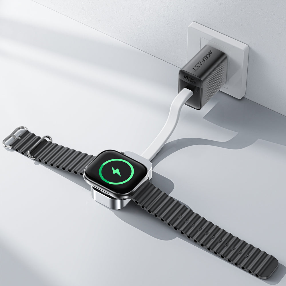 Laadija Acefast E21 Apple Watch 5W (hõbe)