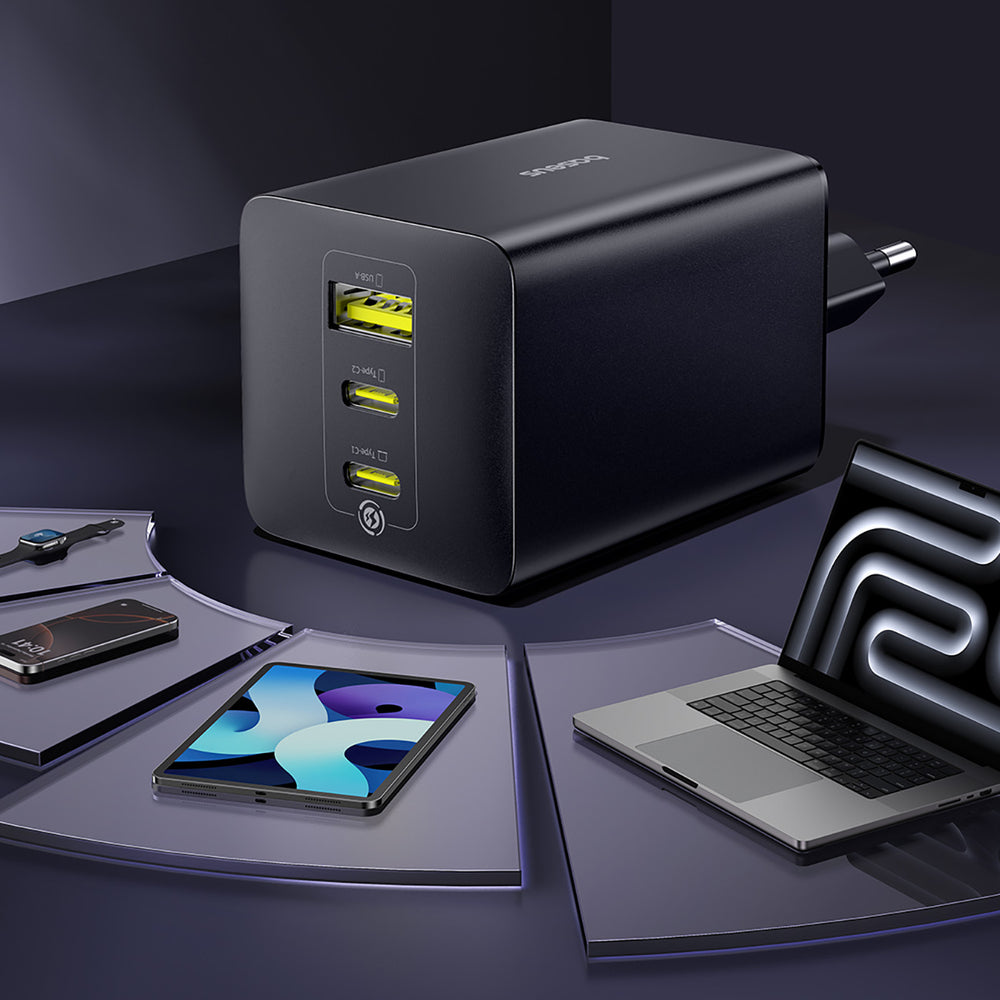 Laadija Baseus EnerFill FE11 100W, X2 USB-C + USB-A (must)