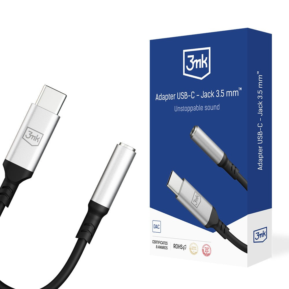 Adapter 3mk USB-C to 3,5mm (must)