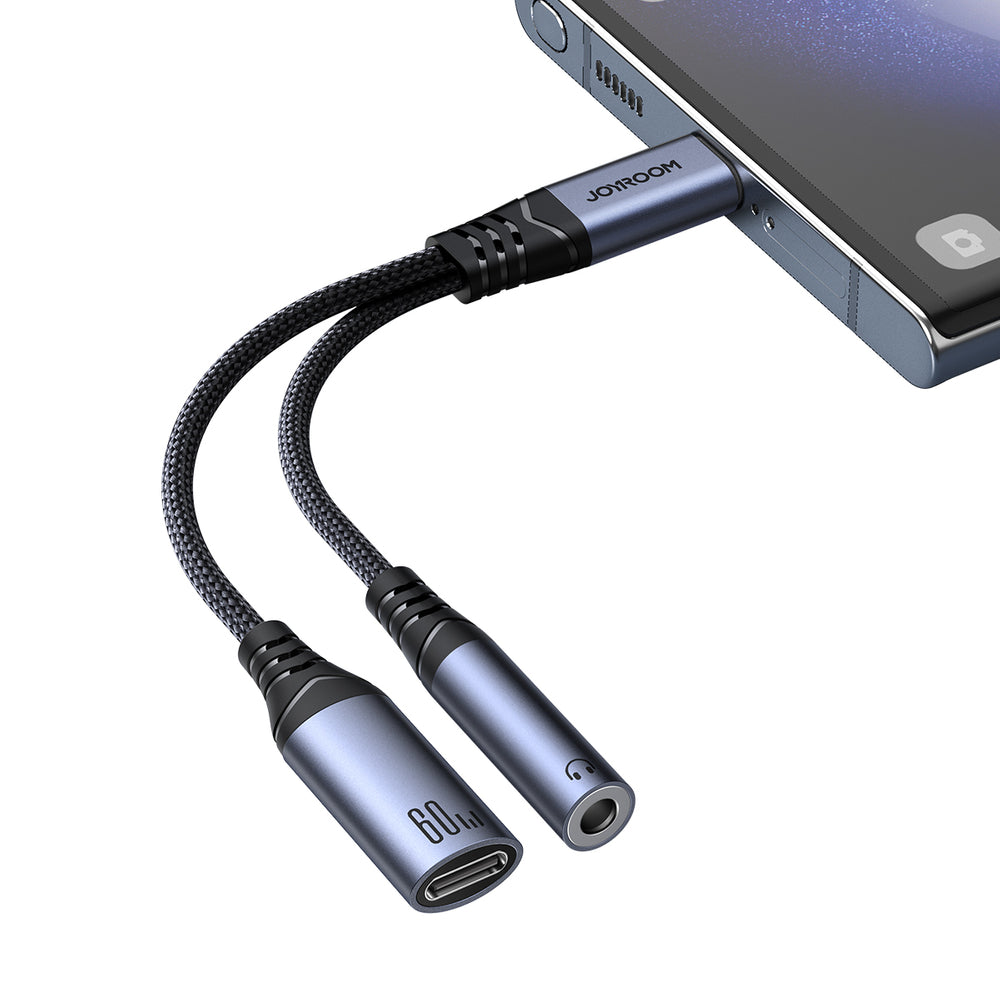 Adapter Joyroom SY-C02 USB-C – USB-C / 3.5mm (must)