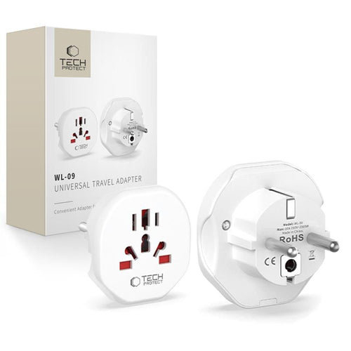 Tech-Protect Universaalne reisiadapter (valge)