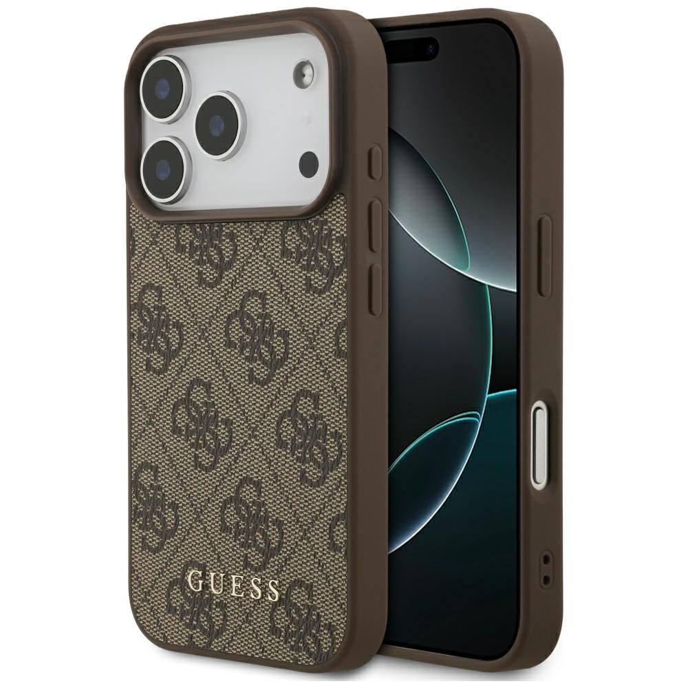 Guess MagSafe Ümbris 4G Small Classic Logo iPhone 17 Pro Max (pruun)