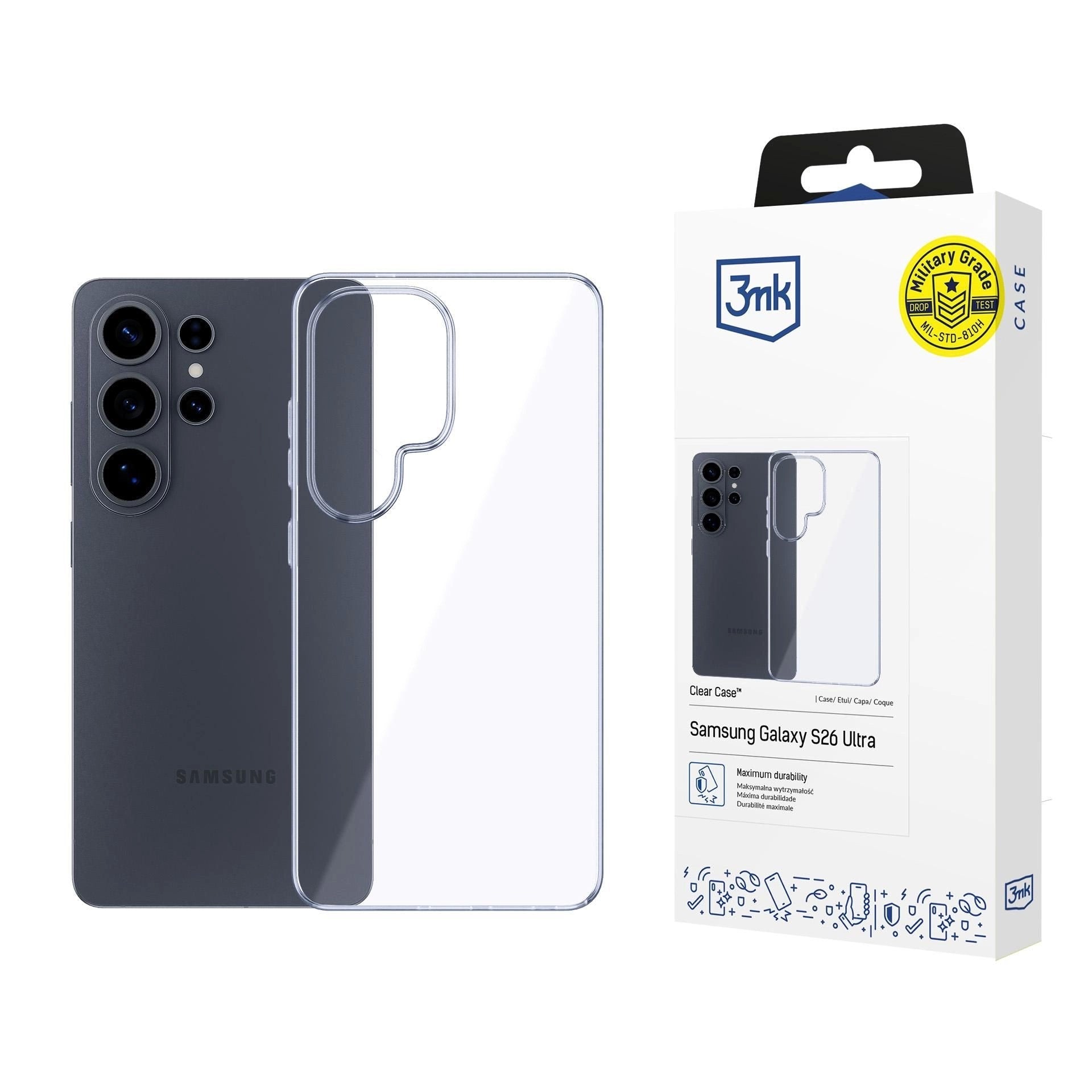 Silikoon 3mk Clear Case 1,2mm Samsung S948 S26 Ultra (läbipaistev)