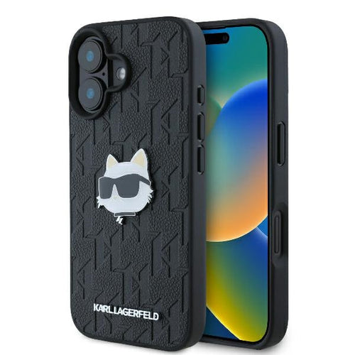 Karl Lagerfeld Ümbris Karl and Choupette Head iPhone 16 (must)