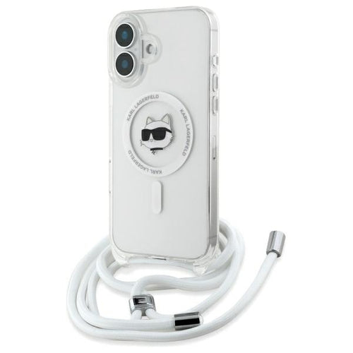 Karl Lagerfeld Ümbris houpette Head & Cord Magsafe iPhone 16 (läbipaistev)