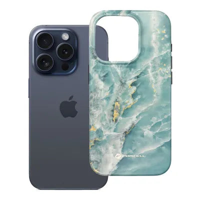 Ümbris F-Protect Mirage Magsafe iPhone 15 Pro (roheline marmor)