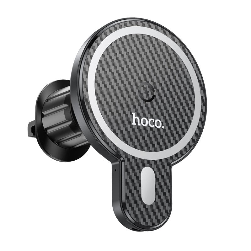 Autohoidik laadijaga Magsafe Hoco CA85 15W, ventilatsiooni (must)