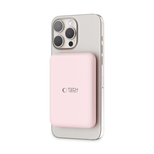 Tech-Protect LifeMag MagSafe PB10 5000mAh Power Bank (roosa)