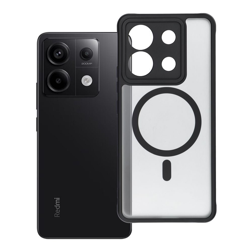 Ümbris FULL MATTE MagSafe Redmi Note 13 PRO (läbipaistev / must)