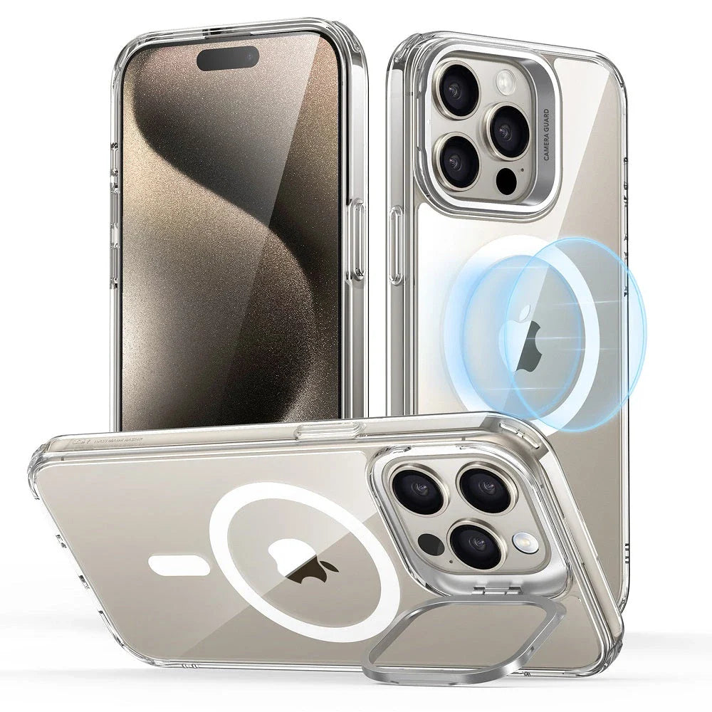 Ümbris ESR Classic MagSafe Hybrid Case Stash Stand iPhone 15 pro (läbipaistev)