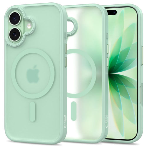 Ümbris Tech-Protect MagMat MagSafe iPhone 17 (läbipaistev\roheline)