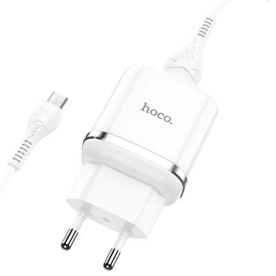 Laadija Hoco N3 USB QC 3.0, 3A 18W + USB/Micro-USB (valge)