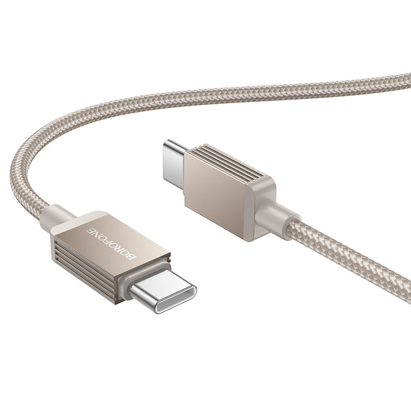 USB juhe Borofone Cable BX120 Placer 60W Type C to Type C (1m/ kuldne)