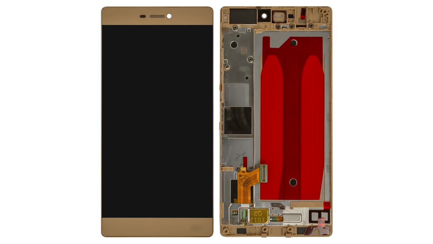 Varuosa Huawei P8 ekraan raamiga (kuldne)