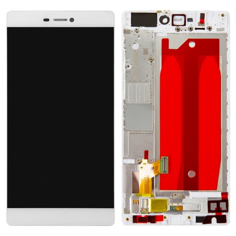 Varuosa Huawei P8 ekraan raamiga (valge)