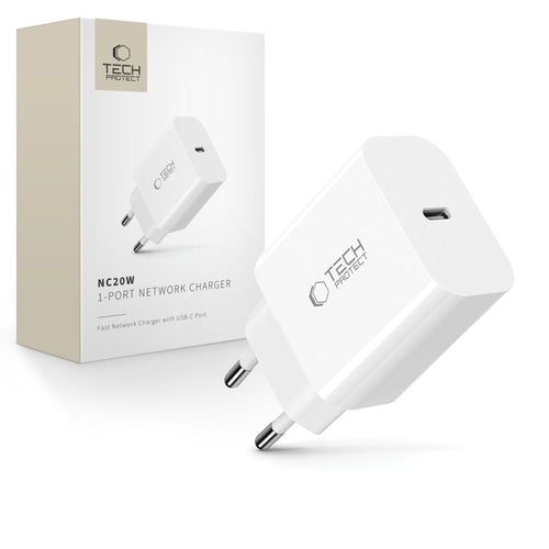 Laadija Tech-Protect NC 20W USB-C PD (valge)
