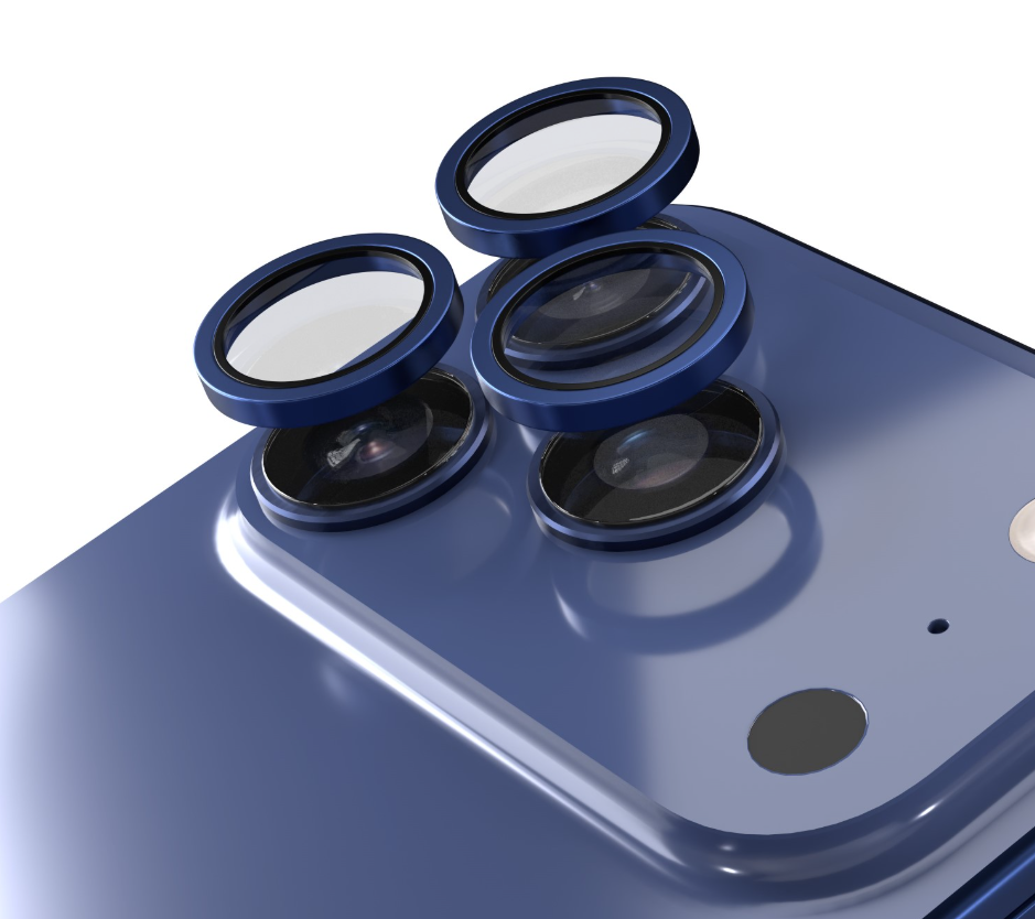Kaitseklaas Etteri Camera Lens tagakaamerale iPhone 17 Pro/ 17 Pro Max/ 16 Pro/ 16 Pro Max/ 15 Pro/ 15 Pro Max (sinine)