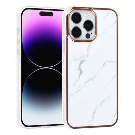 Ümbris TUNIQ Marble iPhone 14 Pro Max (valge)