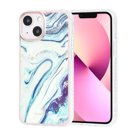 Ümbris TUNIQ Marble iPhone 13 Mini (helesinine)