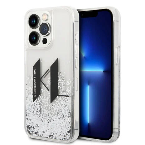 Ümbris Karl Lagerfeld Glitter KL Logo iPhone 14 Pro Max (läbipaistev)