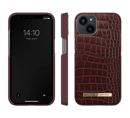 Ümbris Ideal of Sweden Scarlet Croco iPhone 13/ iPhone 14 (pruun)