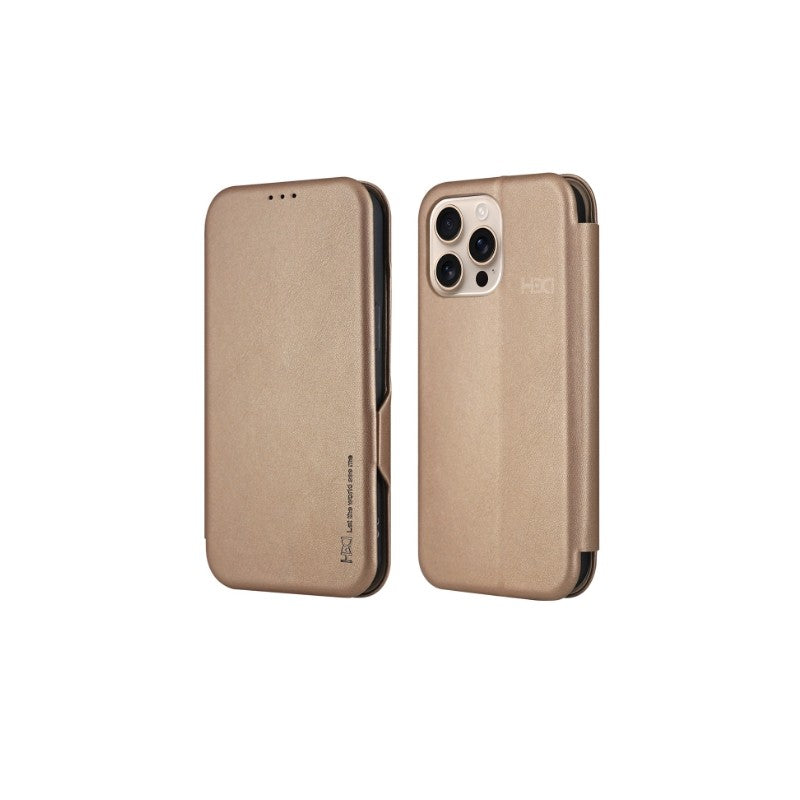 Ümbris kaanega HDD Classic Wallet Case Samsung A16 (kuldne)