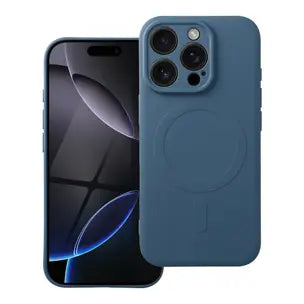 Ümbris Silicone Mag Cover camera protection iPhone 16 Pro (sinine)