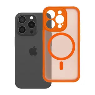 Ümbris FULL MATTE MagSafe Apple iPhone 15 Pro (läbipaistev / oranz)
