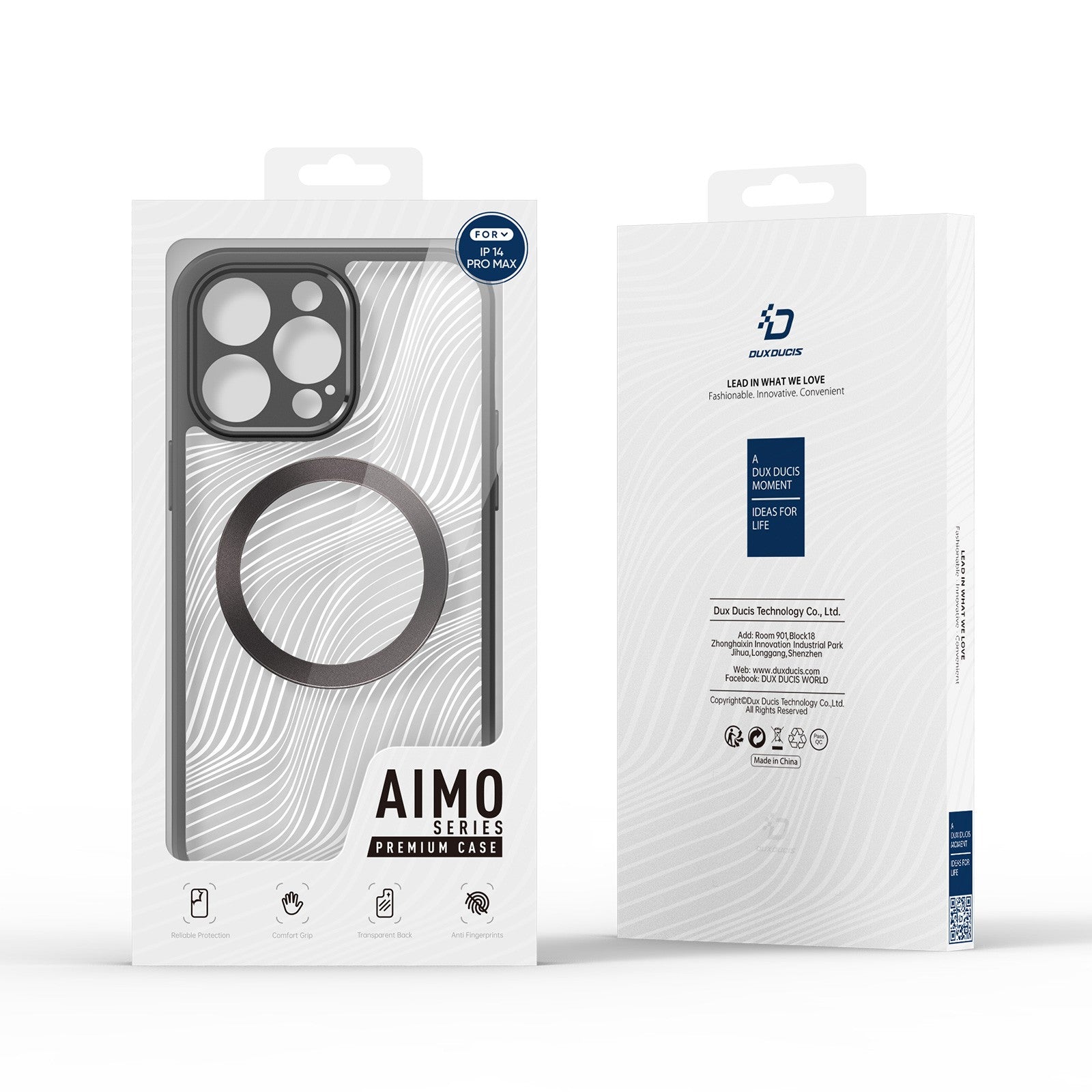 Ümbris Dux Ducis Aimo Mag iPhone 12 Pro (läbipaistev / must)