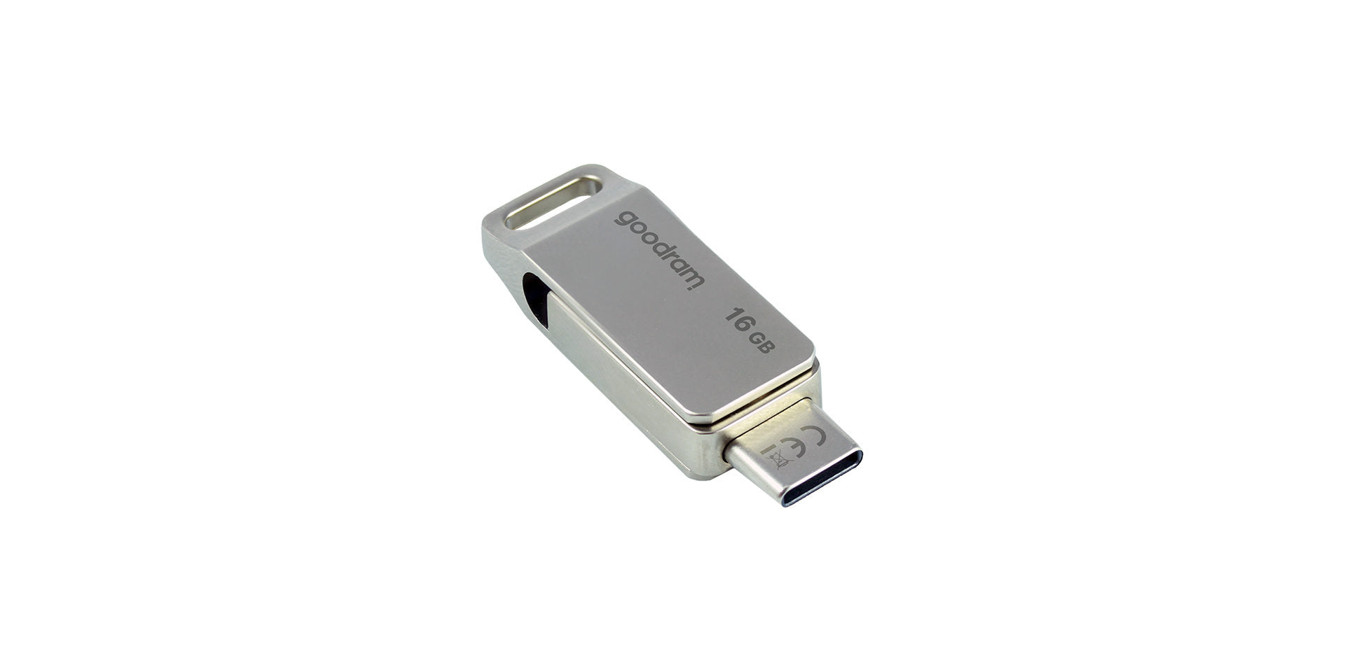 Mälupulk Goodram 16 GB USB 3.2 Gen 1 USB / USB C OTG (hõbedane)