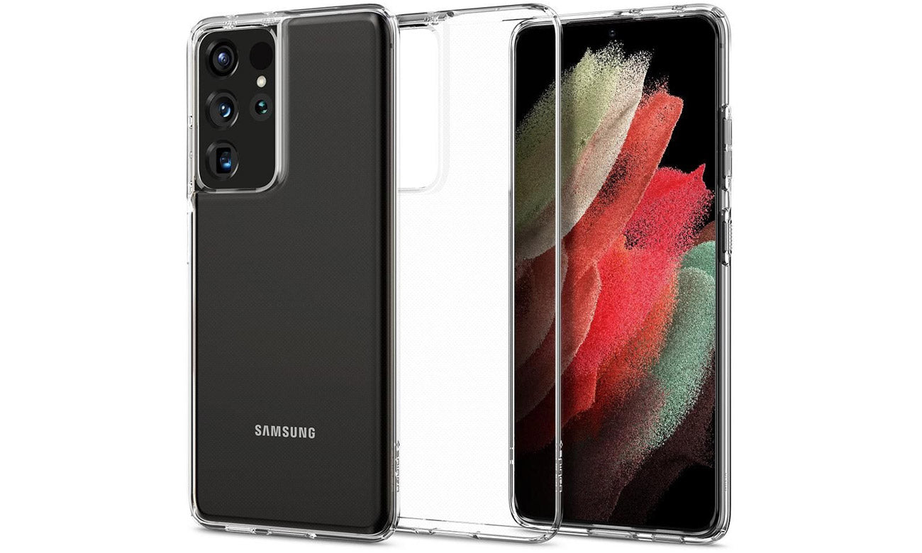 Spigen Liquid Crystal Ümbris Samsung Galaxy S21 Ultra (läbipasitev)