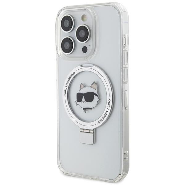 Ümbris Karl Lagerfeld KLHMP15XHMRSCHH Ring Stand MagSafe iPhone 15 Pro Max (läbipaistev)