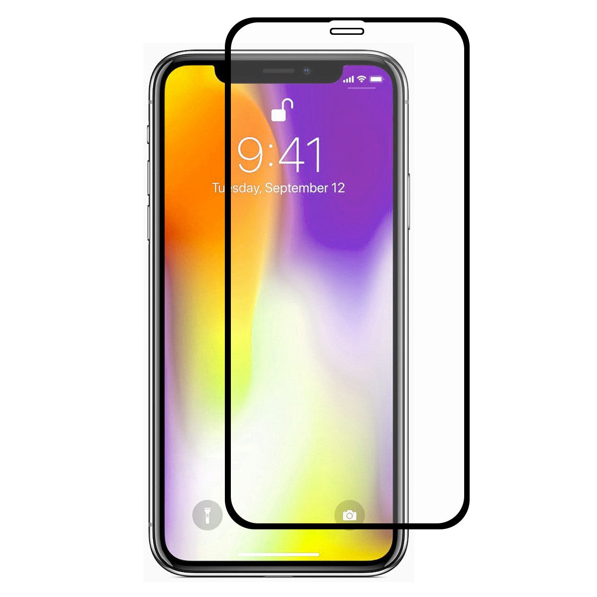 Kaitseklaas 2.5D Full Glue Iphone X/ Iphone XS/ Iphone 11 Pro (must)