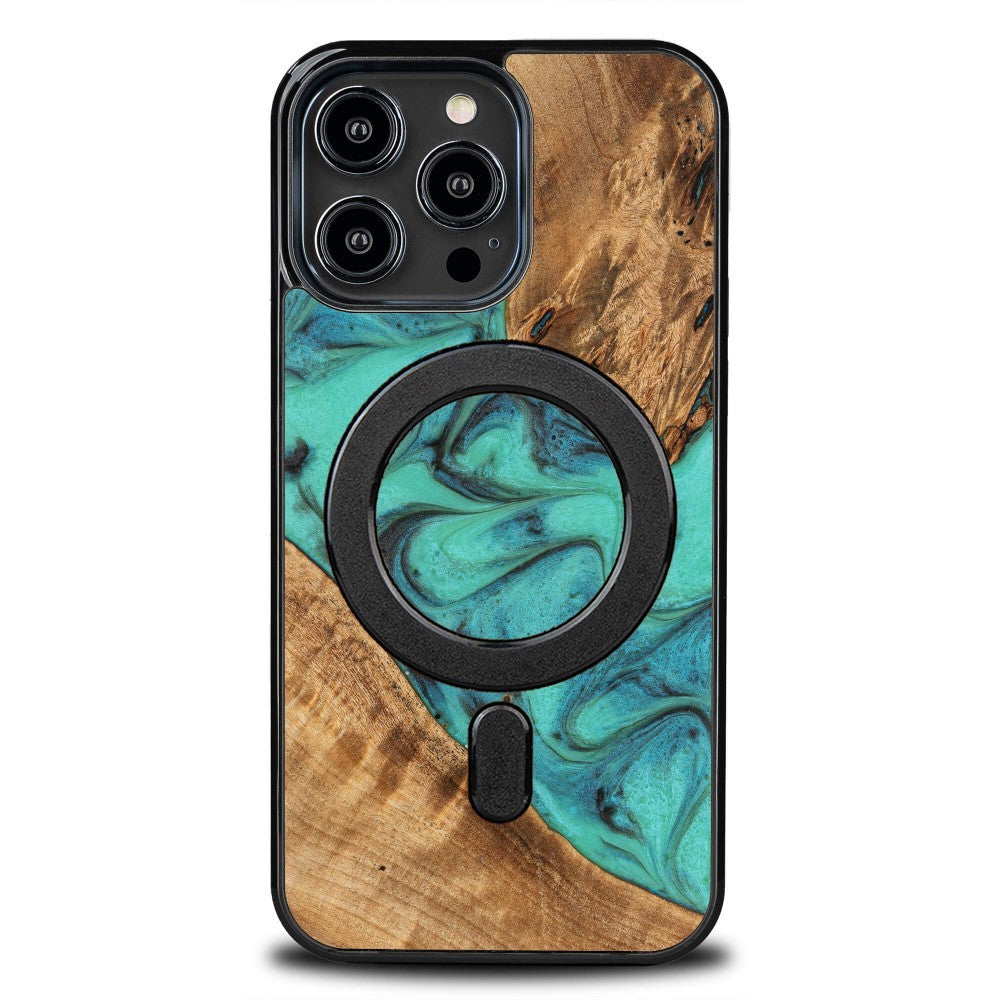 Ümbris Bewood Resin Case Turquoise iPhone 15 Plus MagSafe