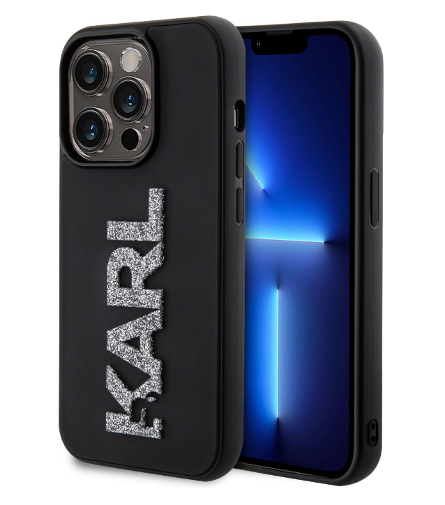 Karl Lagerfeld Ümbris 3D Glitter Logo KLHCP15X3DMBKCK iPhone 15 Pro Max (black)