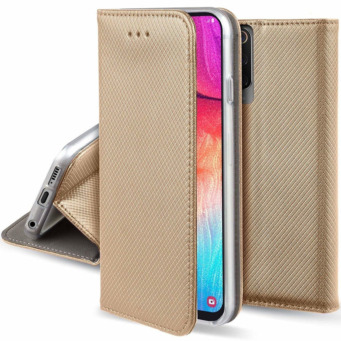 Ümbris kaanega Flexy Magnet Samsung A715/ Galaxy A71 (kuldne)